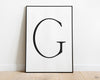 Letter G Print, Letter G Wall Art, Letter G Decor, Letter G Monogram, Letter G Nursery Decor, Letter G Initial - Happy You Prints