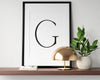 Letter G Print, Letter G Wall Art, Letter G Decor, Letter G Monogram, Letter G Nursery Decor, Letter G Initial - Happy You Prints