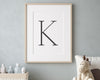 Letter K Print, Letter K Wall Art, Letter K Decor, Letter K Monogram, Letter K Nursery Decor, Letter K Initial - Happy You Prints