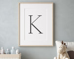 Letter K Print, Letter K Wall Art, Letter K Decor, Letter K Monogram, Letter K Nursery Decor, Letter K Initial - Happy You Prints