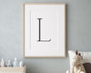 Letter L Print, Letter L Wall Art, Letter L Decor, Letter L Monogram, Letter L Nursery Decor, Letter L Initial - Happy You Prints