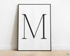 Letter M Print, Letter M Wall Art, Letter M Decor, Letter M Monogram, Letter M Nursery Decor, Letter M Initial - Happy You Prints