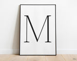 Letter M Print, Letter M Wall Art, Letter M Decor, Letter M Monogram, Letter M Nursery Decor, Letter M Initial - Happy You Prints