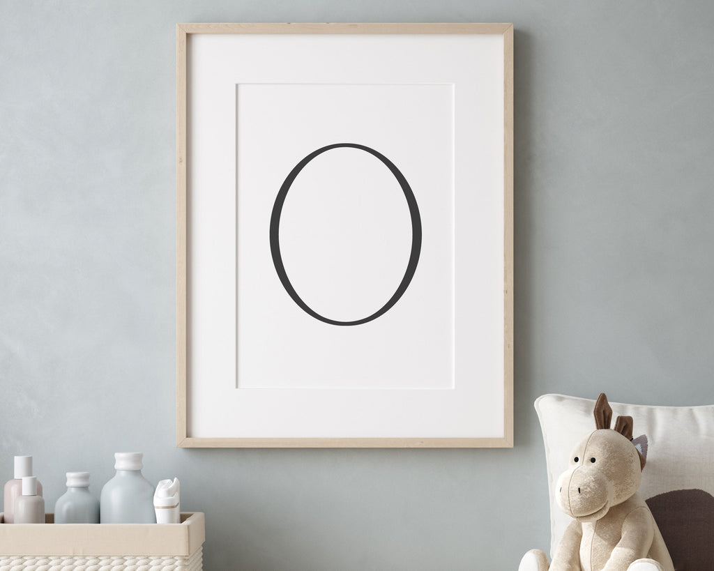 Letter O Print, Letter O Wall Art, Letter O Decor, Letter O Monogram, Letter O Nursery Decor, Letter O Initial - Happy You Prints