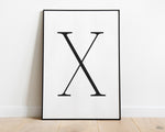 Letter X Print, Letter X Wall Art, Letter X Decor, Letter X Monogram, Letter X Nursery Decor, Letter X Initial - Happy You Prints