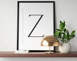 Letter Z Print, Letter Z Wall Art, Letter Z Decor, Letter Z Monogram, Letter Z Nursery Decor, Letter Z Initial - Happy You Prints