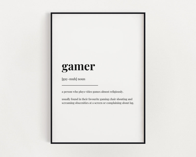 GAMER DEFINITION PRINT - Happy You Prints