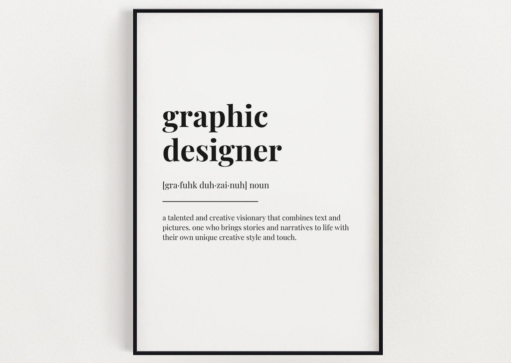 GRAPHIC DESIGNER DEFINITION PRINT - Happy You Prints