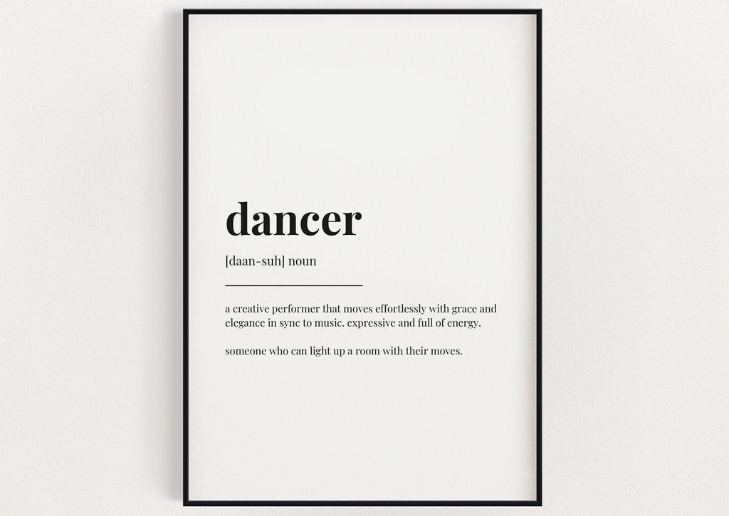 DANCER DEFINITION PRINT - Happy You Prints