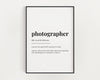 PHOTOGRAPHER DEFINITION PRINT | Wall Art Print | Photographer Print | Definition Print | Quote Print | Gift for Photographer - Happy You Prints