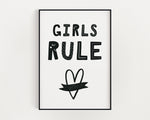 NURSERY WALL ART, Girls Rule Print, Nursery Prints, Nursery Poster, Home Décor - Happy You Prints