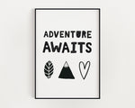 NURSERY WALL ART, Adventure Awaits, Nursery Wall Decor, Nursery Prints, Home Decor - Happy You Prints