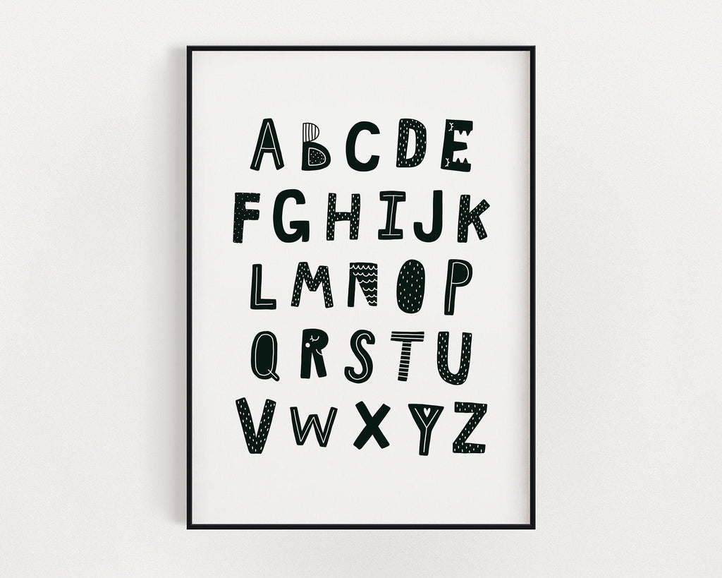 NURSERY WALL ART, Alphabet Print, Nursery Decor, Nursery Prints, Nursery Art - Happy You Prints