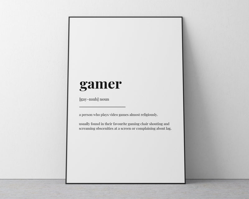 GAMER DEFINITION PRINT - Happy You Prints