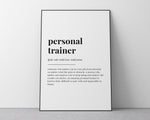 PERSONAL TRAINER PRINT | Wall Art Print | Personal Trainer Print | Definition Print | Gift for Personal Trainer - Happy You Prints