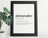 PHOTOGRAPHER DEFINITION PRINT | Wall Art Print | Photographer Print | Definition Print | Quote Print | Gift for Photographer - Happy You Prints