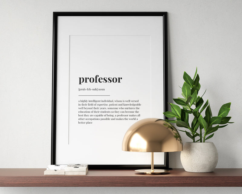 PROFESSOR DEFINITION PRINT | Wall Art Print | professor Print | Definition Print | Quote Print - Happy You Prints