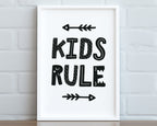 NURSERY WALL ART, Kids Rule Print, Nursery Decor, Nursery Prints, Nursery Art - Happy You Prints