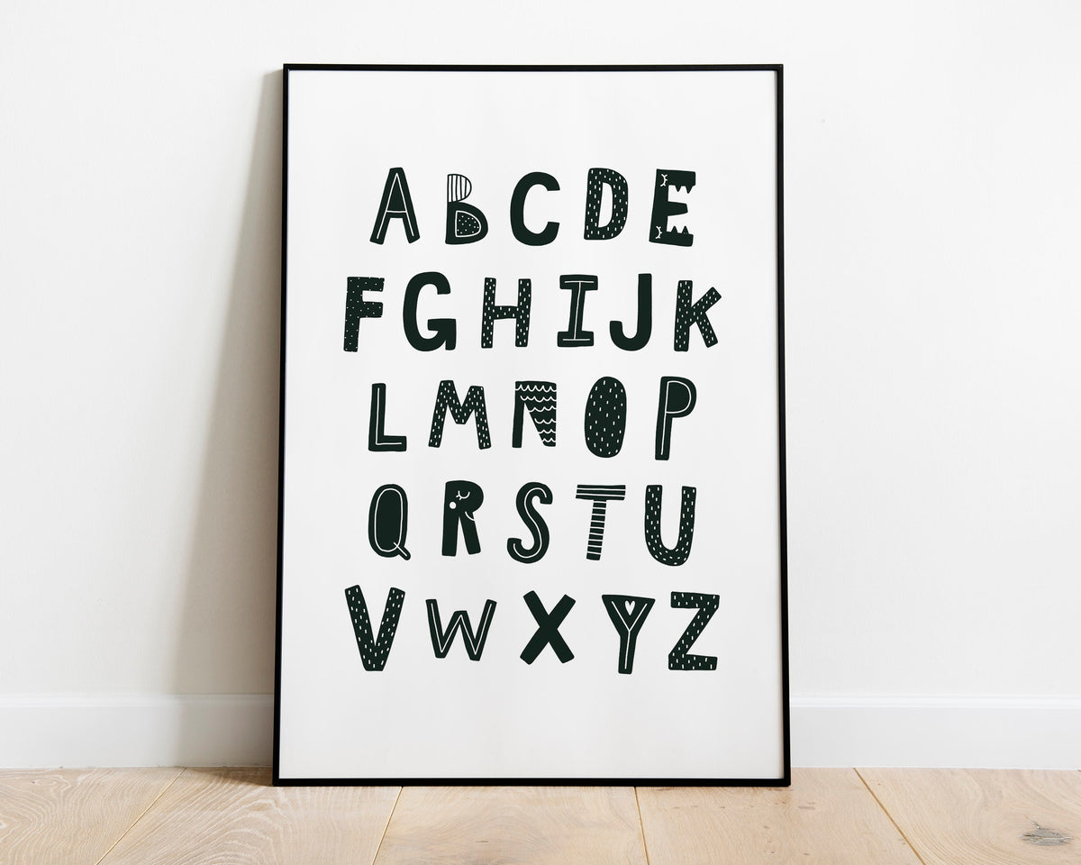 NURSERY WALL ART, Alphabet Print, Nursery Decor, Nursery Prints, Nursery Art - Happy You Prints