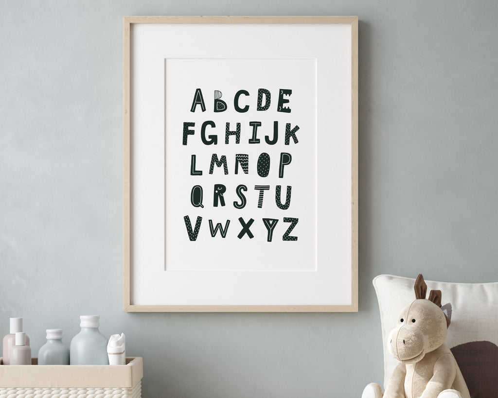 NURSERY WALL ART, Alphabet Print, Nursery Decor, Nursery Prints, Nursery Art - Happy You Prints