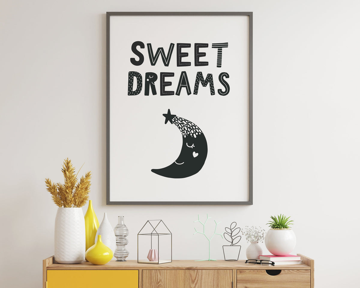 NURSERY WALL ART, Sweet Dreams Print, Nursery Decor, Nursery Prints, Nursery Art - Happy You Prints