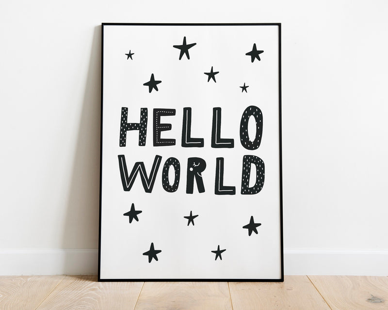 NURSERY WALL ART, Hello World, Nursery Decor, Nursery Prints, Nursery Art - Happy You Prints