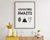 NURSERY WALL ART, Adventure Awaits, Nursery Wall Decor, Nursery Prints, Home Decor - Happy You Prints