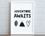 NURSERY WALL ART, Adventure Awaits, Nursery Wall Decor, Nursery Prints, Home Decor - Happy You Prints