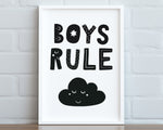 NURSERY WALL ART, Boys Rule Print, Nursery Prints, Nursery Poster, Home Decor - Happy You Prints