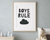 NURSERY WALL ART, Boys Rule Print, Nursery Prints, Nursery Poster, Home Decor - Happy You Prints