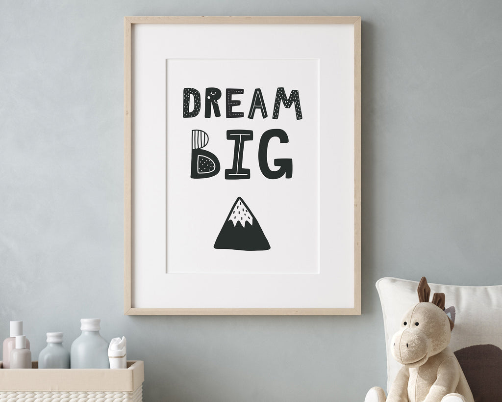 NURSERY WALL ART, Dream Big Print, Nursery Prints, Nursery Poster, Home Decor - Happy You Prints