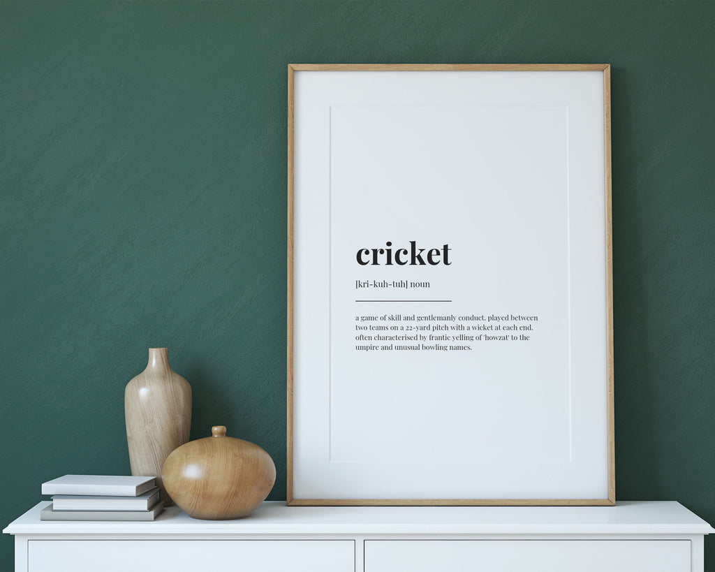 CRICKET DEFINITION PRINT - Happy You Prints