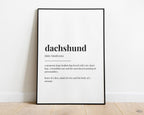 DACHSHUND DEFINITION PRINT - Happy You Prints