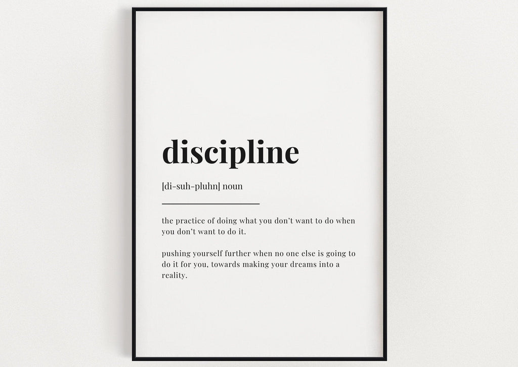 DISCIPLINE DEFINITION PRINT - Happy You Prints
