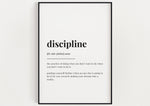 DISCIPLINE DEFINITION PRINT - Happy You Prints