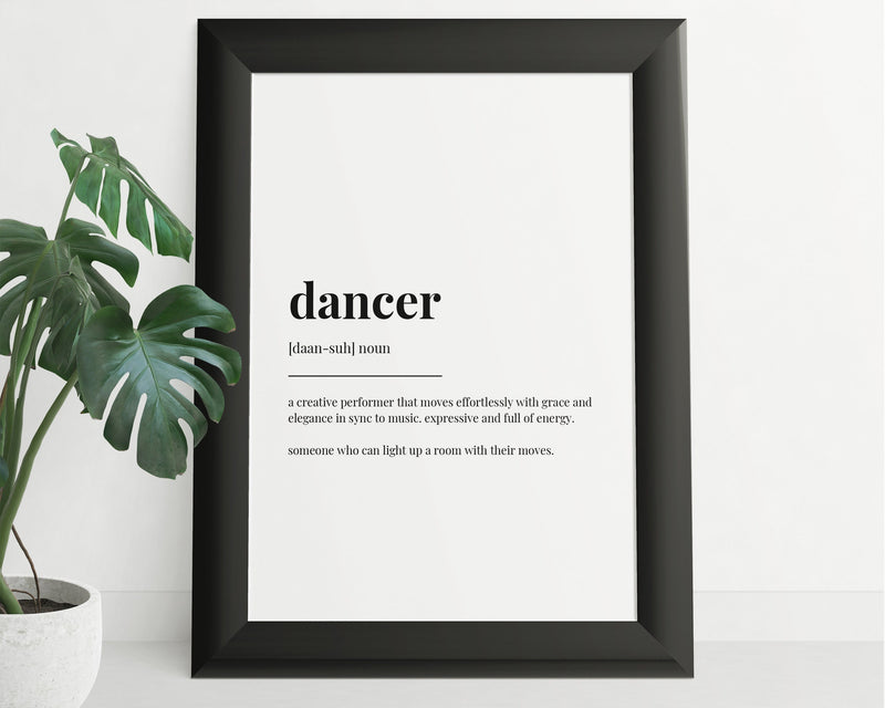 DANCER DEFINITION PRINT - Happy You Prints