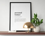 PERSONAL TRAINER PRINT | Wall Art Print | Personal Trainer Print | Definition Print | Gift for Personal Trainer - Happy You Prints