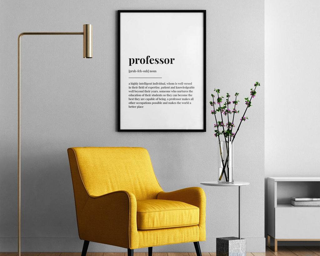 PROFESSOR DEFINITION PRINT | Wall Art Print | professor Print | Definition Print | Quote Print - Happy You Prints