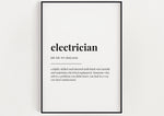 ELECTRICIAN DEFINITION PRINT - Happy You Prints