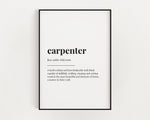 CARPENTER DEFINITION PRINT - Happy You Prints