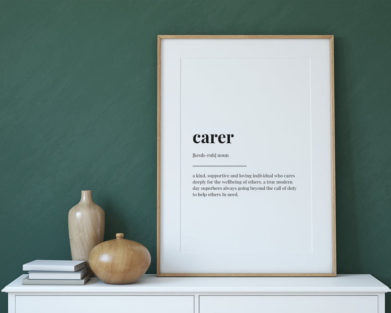 CARER DEFINITION PRINT - Happy You Prints