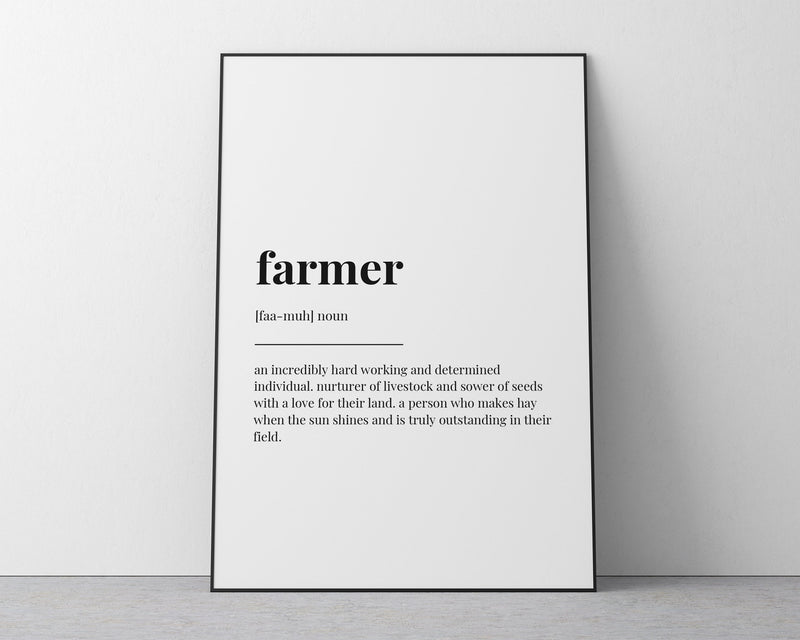 FARMER DEFINITION PRINT - Happy You Prints