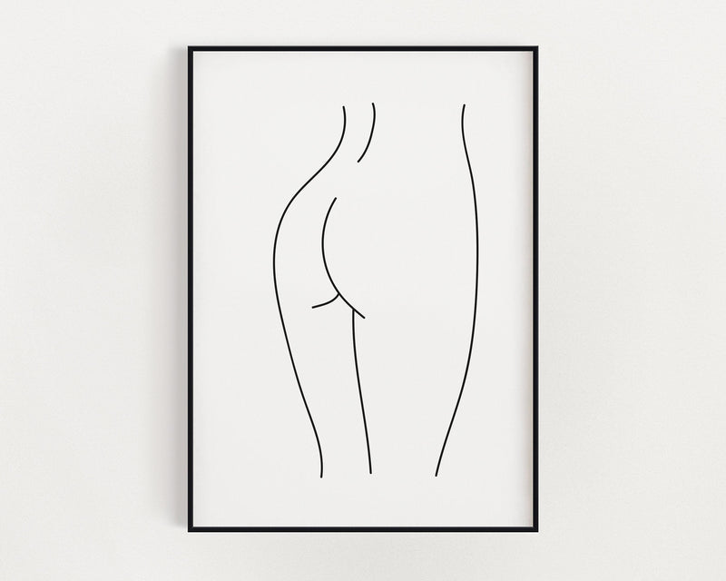 FEMALE LINE DRAWING PRINT - Happy You Prints