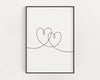 HEART LINE DRAWING PRINT - Happy You Prints