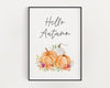 HELLO AUTUMN PRINT | Pumpkin Decor | Autumnal Prints | Seasonal Prints | Haloween Prints | Seasonal Decor | Autumn Decor | Fall Prints - Happy You Prints