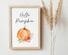 HELLO PUMPKIN PRINT | Pumpkin Décor | Autumnal Prints | Seasonal Prints | Haloween Prints | Seasonal Décor | Autumn Décor | Fall Prints - Happy You Prints