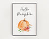 HELLO PUMPKIN PRINT | Pumpkin Décor | Autumnal Prints | Seasonal Prints | Haloween Prints | Seasonal Décor | Autumn Décor | Fall Prints - Happy You Prints