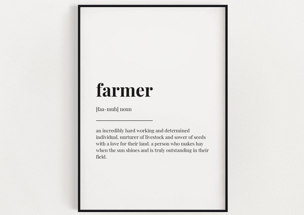 FARMER DEFINITION PRINT - Happy You Prints