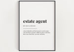 ESTATE AGENT DEFINITION PRINT - Happy You Prints