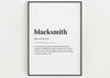 BLACKSMITH DEFINITION PRINT | Wall Art Print | Definition Print | Quote Print - Happy You Prints